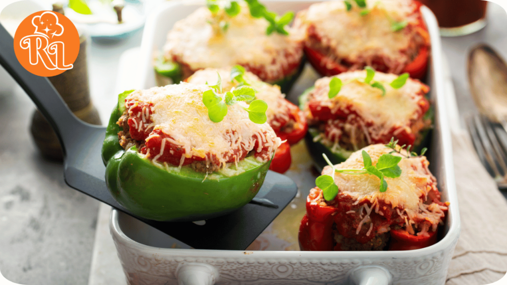 Ground Beef and Rice Stuffed Peppers