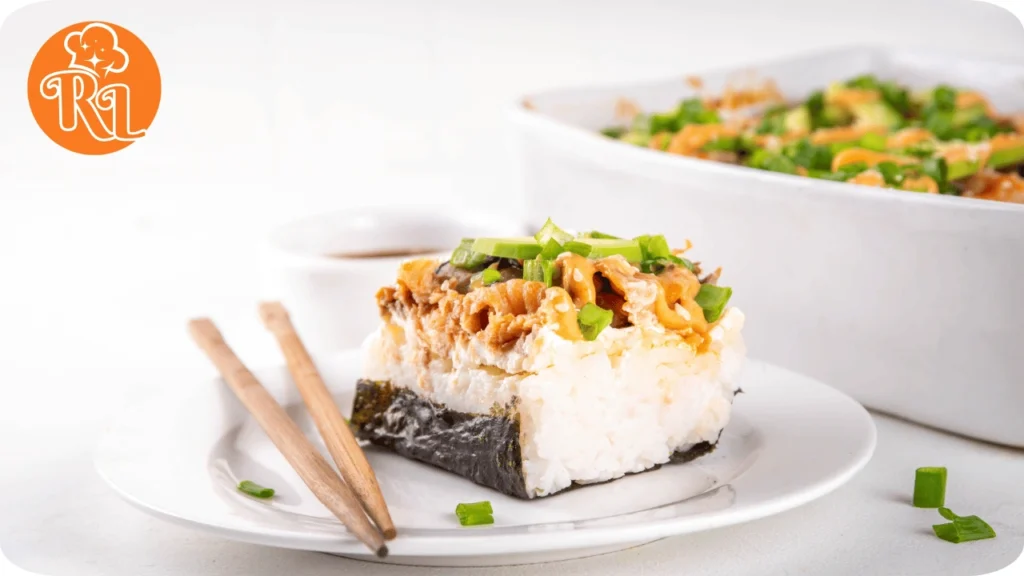 salmon sushi bake