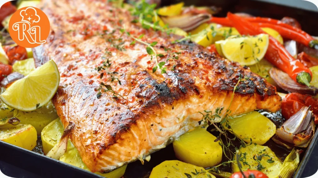 Lemon Garlic Baked Salmon