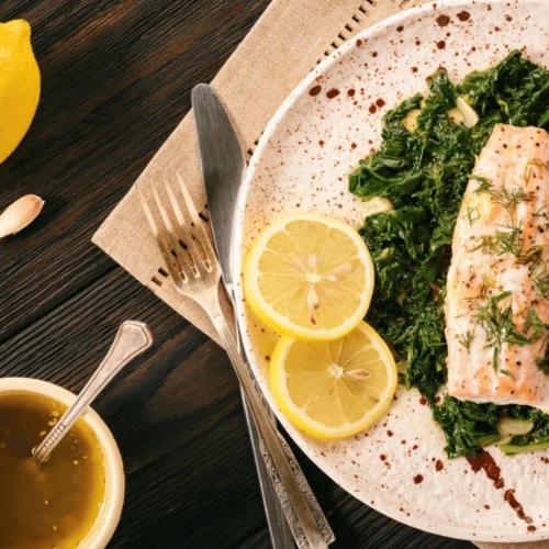 Lemon Garlic Baked Salmon